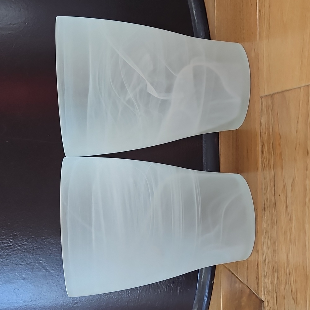 Set of Tall Frosted Plant Pots